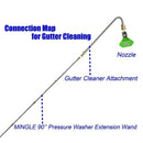 Pressure Washer Gutter Cleaner Attachment, Angled Extension Wand for Gutter