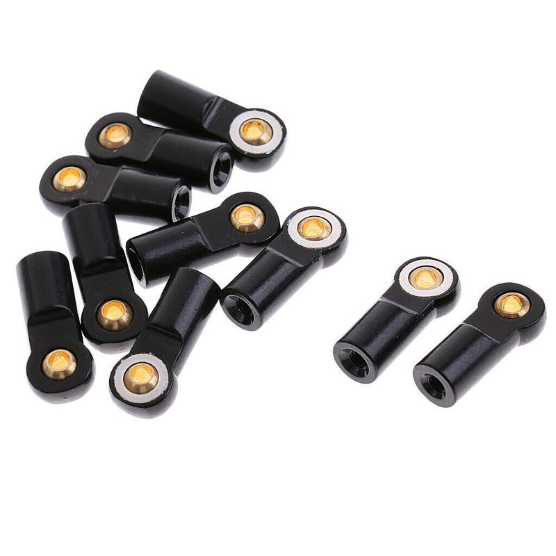 10 Pcs M3 Metal Ball Head Holder Tie rod end For RC Climbing Car Black