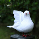 Artificial Foam Feather White Doves Birds Craft Birds Home Wedding Decor, Pack