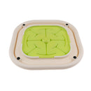 Pet Dog Cat Slow Bowl Feeder Feeding Dish Anti-Choking Bone type Green