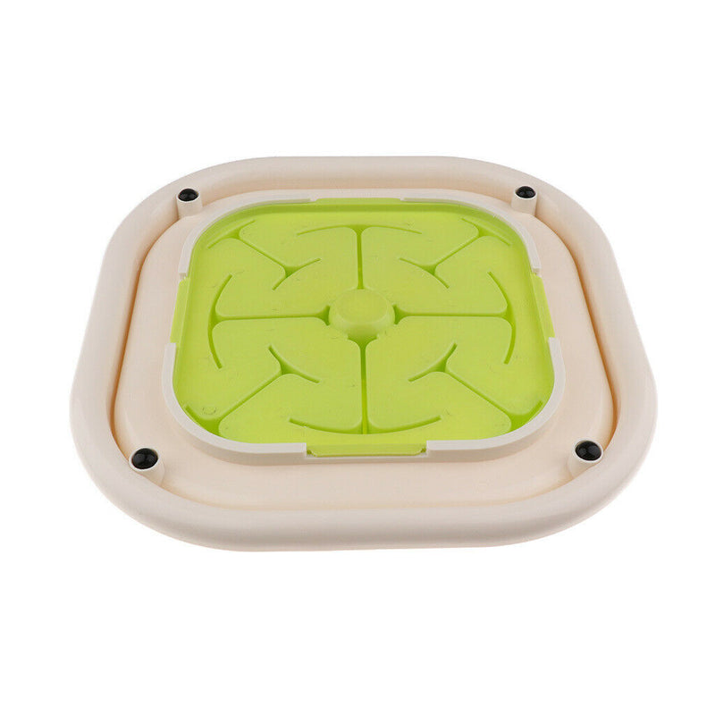 Pet Dog Cat Slow Bowl Feeder Feeding Dish Anti-Choking Bone type Green