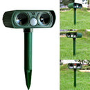 Ultrasonic Solar Powered Cat Dog Fox Repeller Animal Chaser Deterrent Repellent