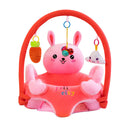 Cartoon Baby Infant Learning Sit Chair Baby Support Seat (Red w/ Pole)