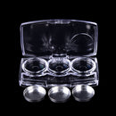 Empty 3Round Grids Eyeshadow Lipstick PowderBox Case Cosmetic Packing+Palette Gw
