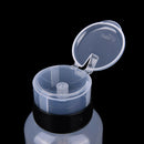 Empty Clear Nail Pump Dispenser Acetone Polish Remover Alcohol Liquid Bottle MO