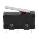 20Pcs AC 125V 250V 5A SPDT 3-Pin Momentary Plastic Micro Limit Switch Black
