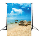 3x5FT Blue Sky Beach Backdrop Vinyl Studio Photography Sea Photo Background Z6K8