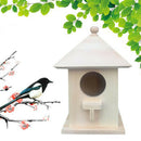 Handcrafted Natural Wood Bird House Nesting Box Bird Hut Crafts For Bird