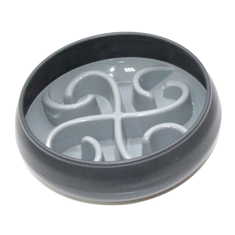 Pet Dog Anti-Gulping Anti-Skid Dog Food Bowl Preventing Choking  Gray