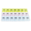 21 Slot Pill Box Visible Medicine Case Letter Printing Weekly Holder Separate