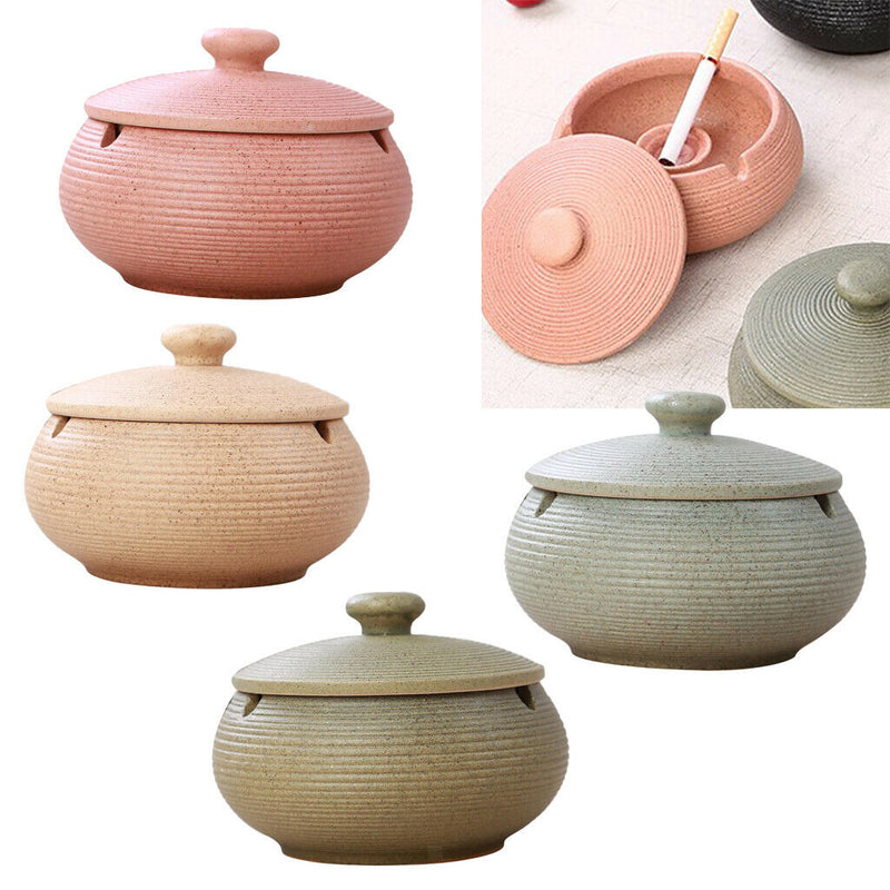 3pcs Nordic Style Ceramic Jewelry Storage Jar with Lid,  Cigarette Ash Tray