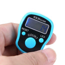 Stitch Marker Finger Ring Counter LED Light Electronic Tally Counter (Blue) A