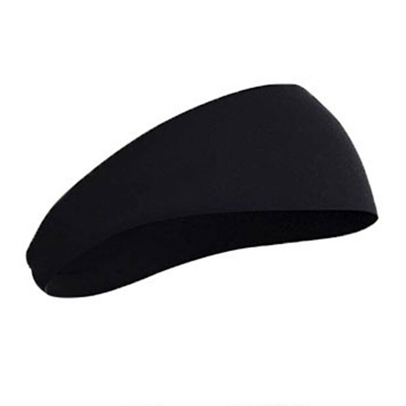 Absorbent Sport Head Sweatband Fitness Cycling Basketball Headband (Black) A