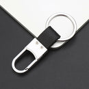 Fashion Men Leather Alloy Metal Keyfob Car Keyring Keychain Key Chain Ring Gift