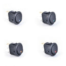 4Pcs 12V 20A Round Rocker Switch ON/Off LED Light Car Marine Boat Dot ToS Ew