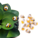 Mini Wooden Self & No Adhesive Ladybird/Bees Scrapbooking / New H4M8
