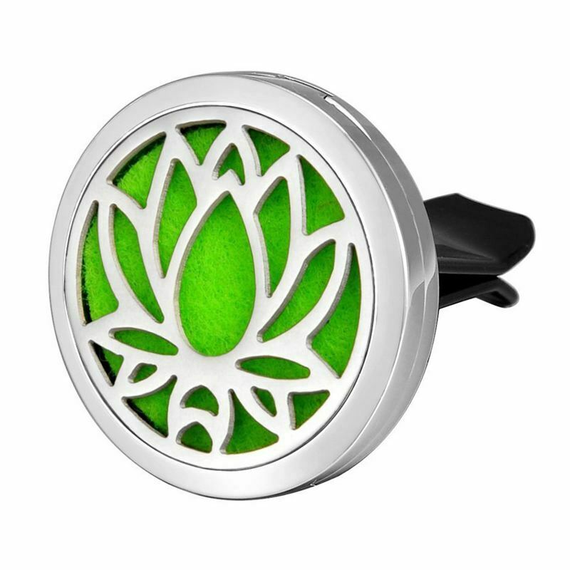 Car Air Freshener Aromatherapy Essential Oil Diffuser - Lotus Stainless 316 S2Z6
