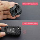 1X Black For Chevy Buick Flip Car Key Fob Chain Ring Case Cover Accessori MNC