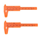 3x Mini Plastic Ruler Sliding 80mm Vernier Caliper Gauge Measure Tools In 3C