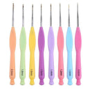 8Pcs/Set Plastic Handle Sewing Kit Weave Crochet Hooks Kit Aluminum Knittin T4K2