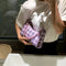 Fashion Plaid PU Women Handbag Totes Chain Underarm Shoulder Bags (Purple)