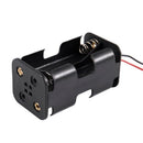 2 Pcs Dual Layers Black Plastic 4 x AA 6V Battery Holder Case Wired G5S1