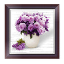 Diamond Painting DIY 5D Embroidery Cross Stitch Craft Purple Flower Rose