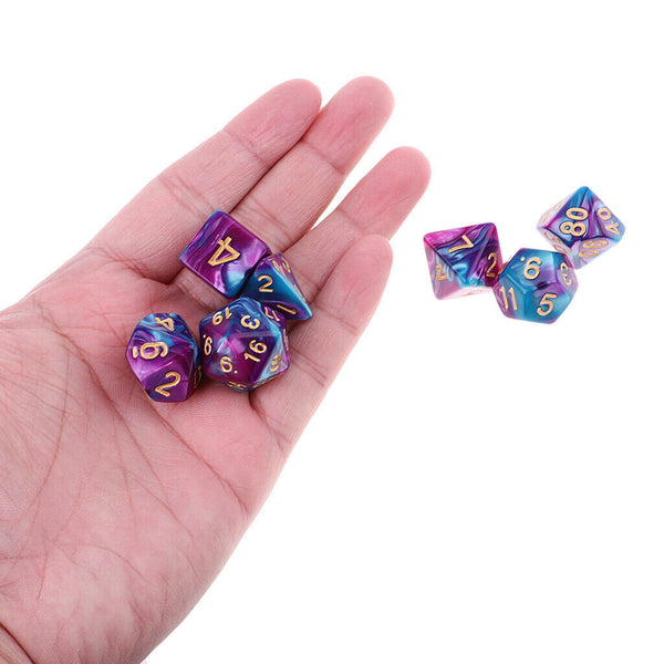 42PCS Mixed 7-die Dice fit  DND RPG Party Games Supplies