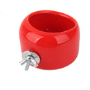 Ceramic Coop Cup Bird Parrot Pet Cage Aviary Dog Water Food Bowl Feeder