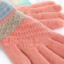 Women Men Warm Knit Mittens Imitation Wool Full Finger Guantes Female Croche@