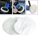 2Pcs 9 & 10inch Car Sponge Polisher Polishing Waxing Buffer Pad Lambs Wool New