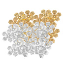 30Pc Golden Metal Filigree Flower Beads Caps Spacer Beads For Jewelry Making