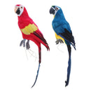 2pcs Handcraft Foam Parrot Birds Ornament Fits for Balcony, Tree, Cage, Window