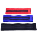 Red+Blue+Black Hip Band Yoga Booty Leg Loop Squat-Resistance Band w/Carrying Bag