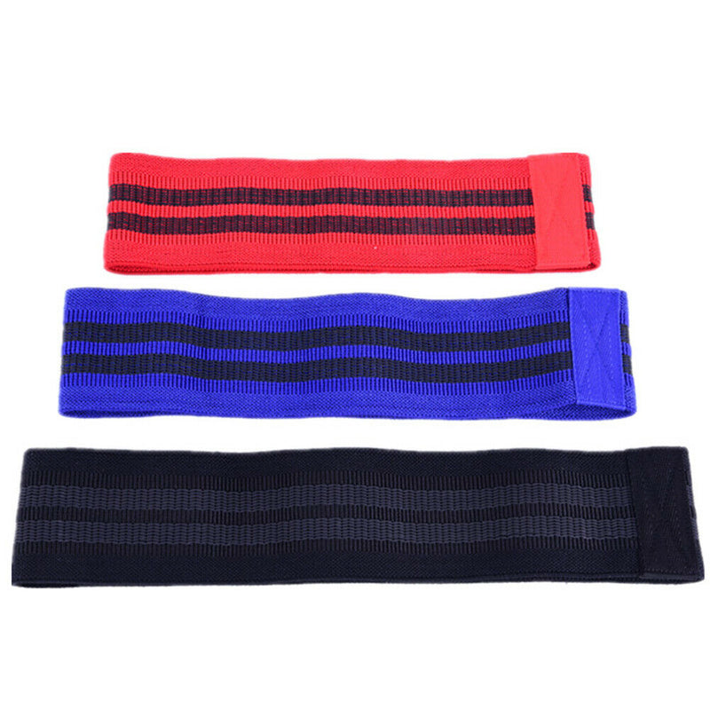 Red+Blue+Black Hip Band Yoga Booty Leg Loop Squat-Resistance Band w/Carrying Bag