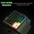 K1 Wired One Handed Mechanical Feel Gaming Keyboard RGB Keypad For PUBG Y7B5