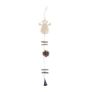 Wood Christmas Tree Star Pine Cone Ball Pendant Hanging Decor Ornament (A) A
