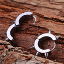 Rivet Spike Ear Clip Earrings Stainless Steel Ear Studs Earrings Punk Jewelry JR