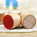 6PCS DIY Scrapbook Wood Rubber Stamp Mandala Flower Album Stamps Photo Card D3E6