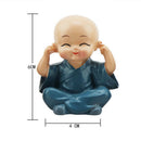 4pcs Cute KungFu Monk Car Interior Display Decor Car Seat Ornament Gift
