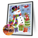 DIY Full Diamond Picture 5D Drill Smile Snowman Round Painting Kit (B3588)