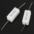 5W 10 Ohm 5% Wirewound Cement Power Resistors x 10 Pcs L9O9