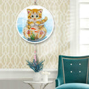 Cat Mural Pink Tassels DIY Diamond Painting Special Shape Drill Home Decor