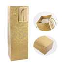 Wine Bags, Kraft Paper Wine Bag 10 Pcs Gift Wine Bags with Handles, Single