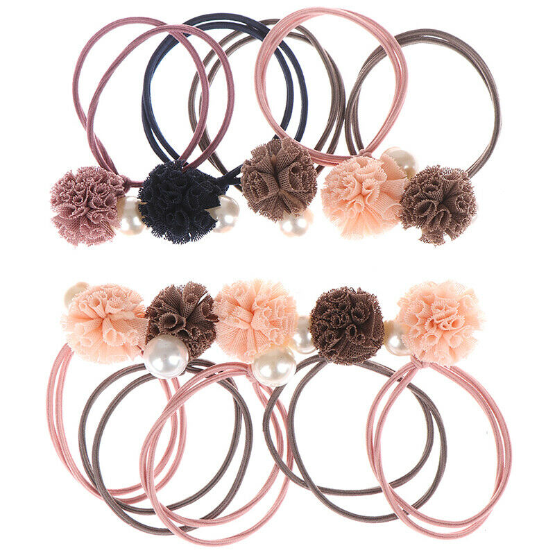 2pcs/set Lovely Ball Beads Girls Hair Accessories Ponytail Elastic Hair  OZ