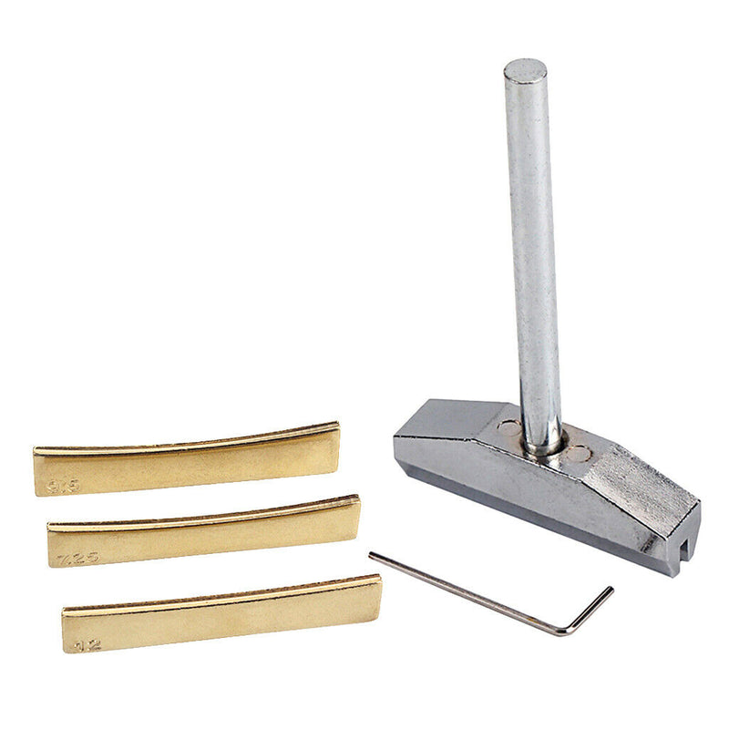 Golden Brass Guitar Bass 3pcs Fret Press Caul Inserts Radius Acoustic/Electric