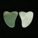 2Pcs Natural Jade Board Scraping Tool Gua Sha Facial Care Massagers Health Pg