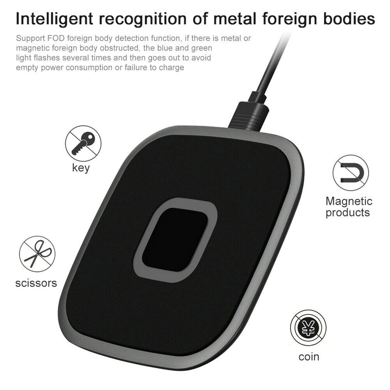 Stable Non Slip Wireless Charger Qi Certified Home Office Fast Charging 10W Max
