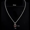 Fashion Natural Ruby Charm Pendant Jewel Chain Chunky Statement Choker Necklace
