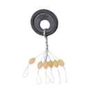 5X(600 Pcs/100 Groups Fishing Bobber Stopper 6 In 1 Yellow Rubber Oval Flo O3R2)